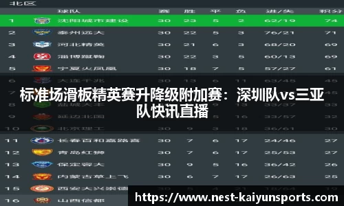 标准场滑板精英赛升降级附加赛:深圳队vs三亚队快讯直播